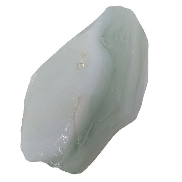 Clear White Infused Art Glass Cullet Glowing Manganese Slag Glass #4GX55 - Picture 3 of 6